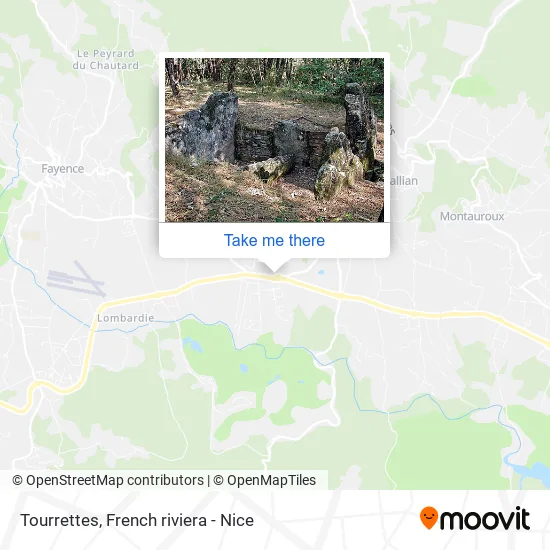 Tourrettes map