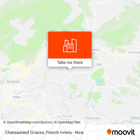 Chateauneuf Grasse map