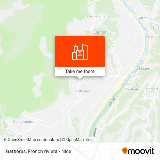 Gattières map