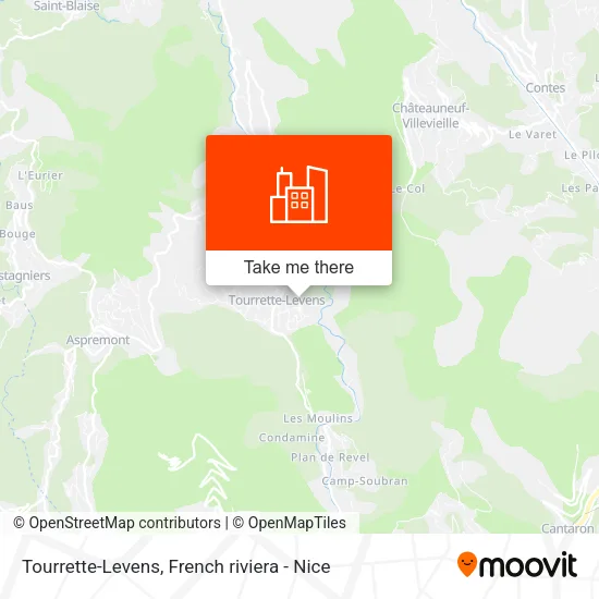 Tourrette-Levens map