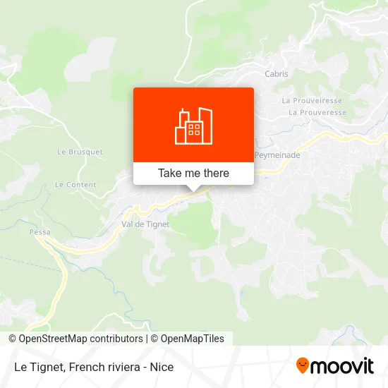 Le Tignet map