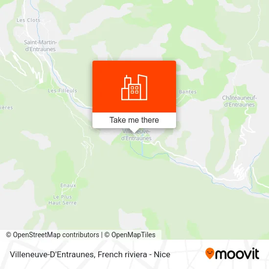 Villeneuve-D'Entraunes map