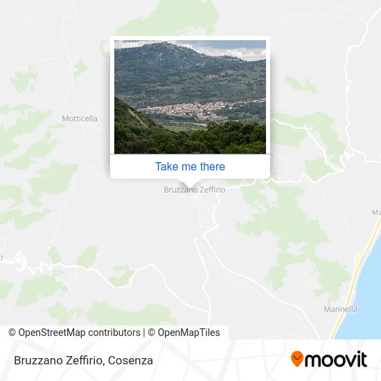 Bruzzano Zeffirio map