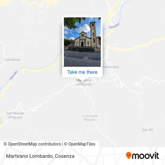 Martirano Lombardo map