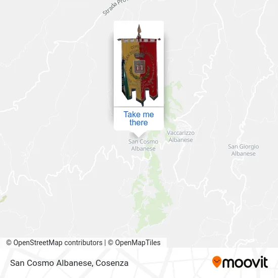 San Cosmo Albanese map