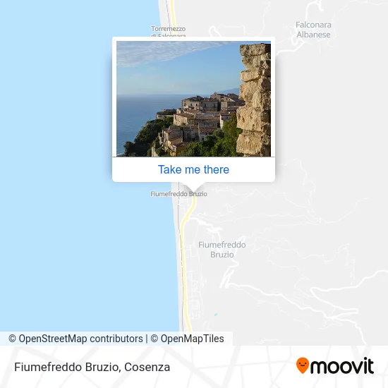 Fiumefreddo Bruzio map