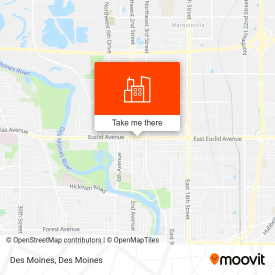 Des Moines map