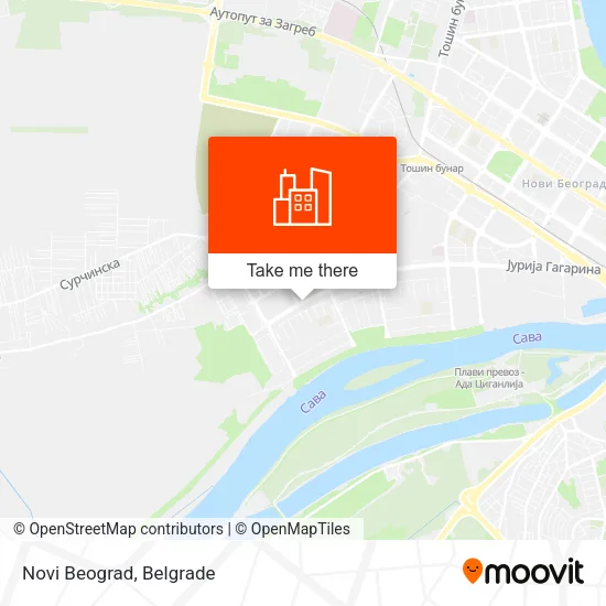 Novi Beograd map