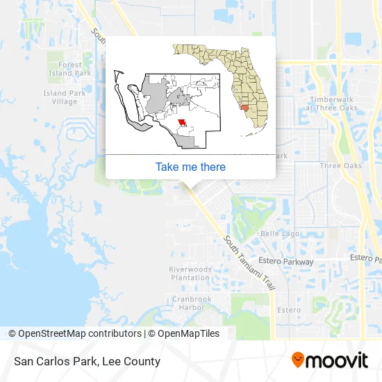 San Carlos Park map