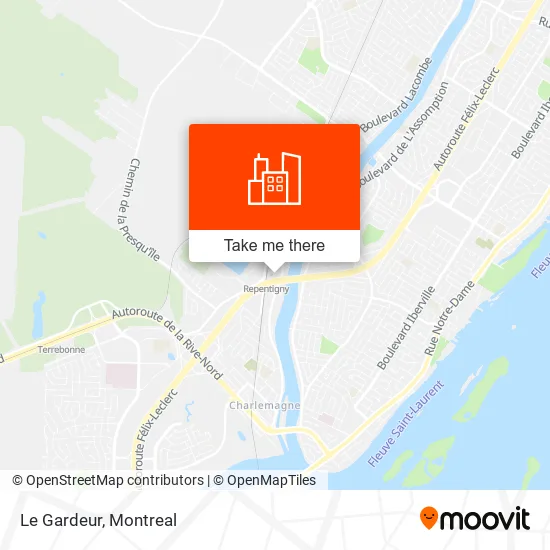 Le Gardeur map