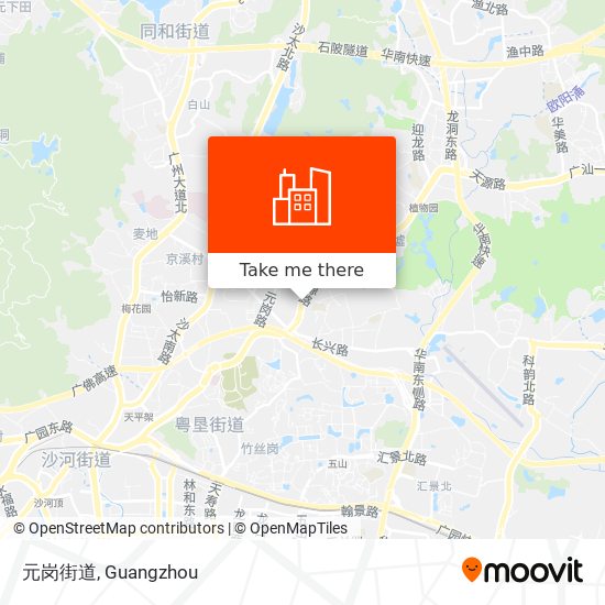 元岗街道 map