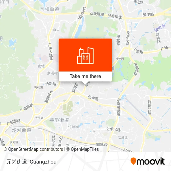 元岗街道 map