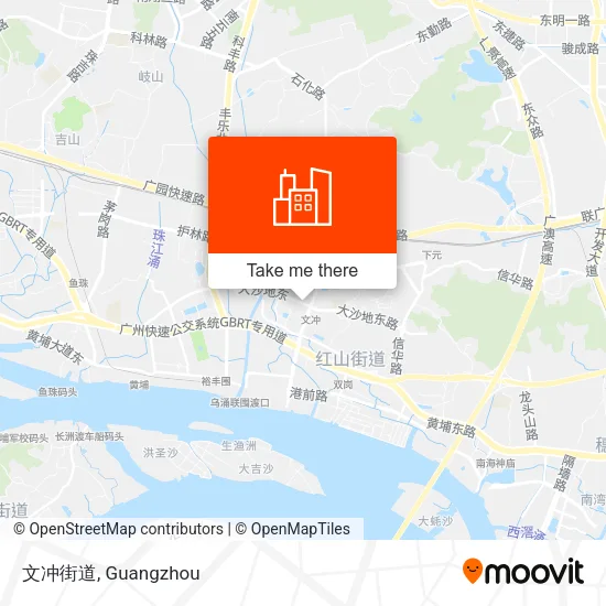 文冲街道 map