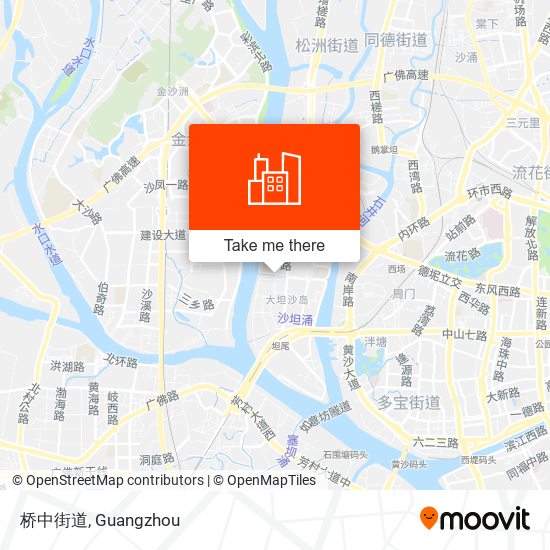 桥中街道 map