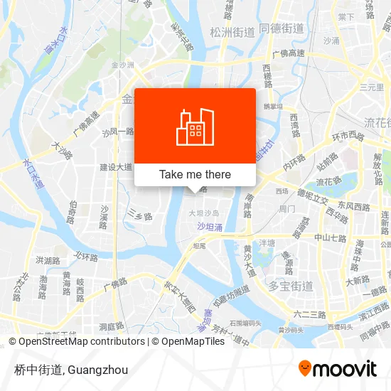 桥中街道 map