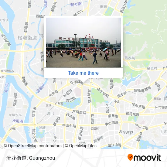 流花街道 map