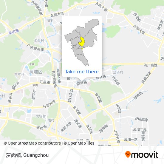 萝岗镇 map