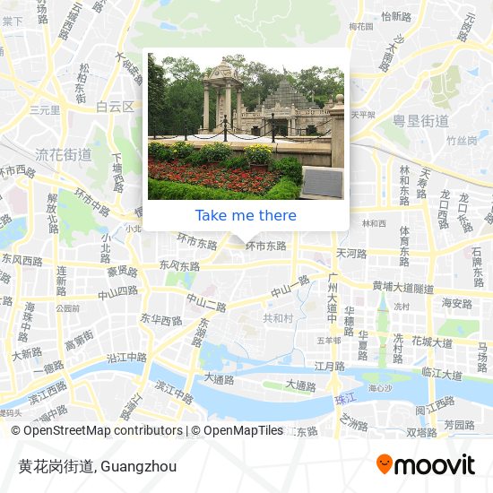 黄花岗街道 map