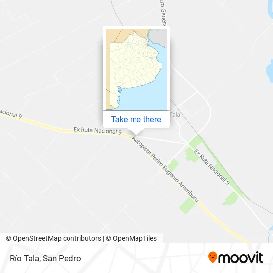 Río Tala map