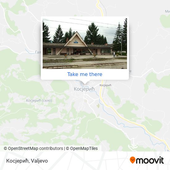 Косјерић map