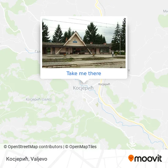 Косјерић map