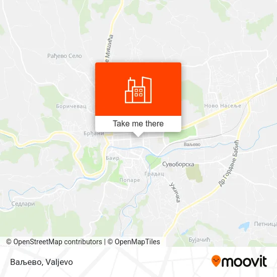 Ваљево map