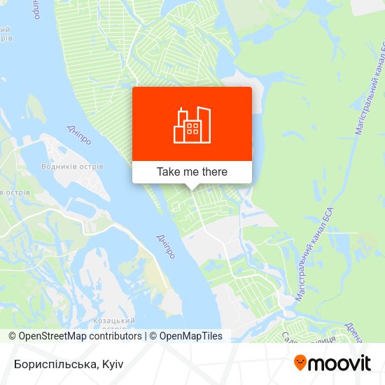 Карта Бориспiльська