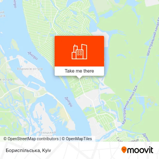 Карта Бориспiльська