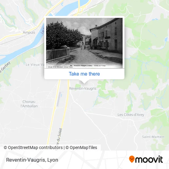 Reventin-Vaugris map