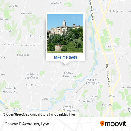 Chazay-D'Azergues map