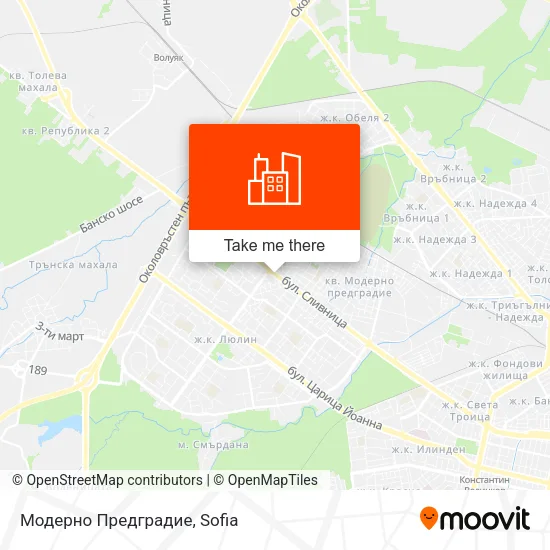 Карта Модерно Предградие