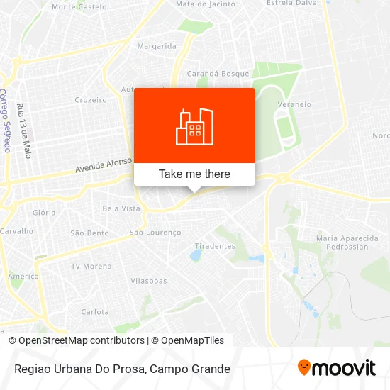 Regiao Urbana Do Prosa map