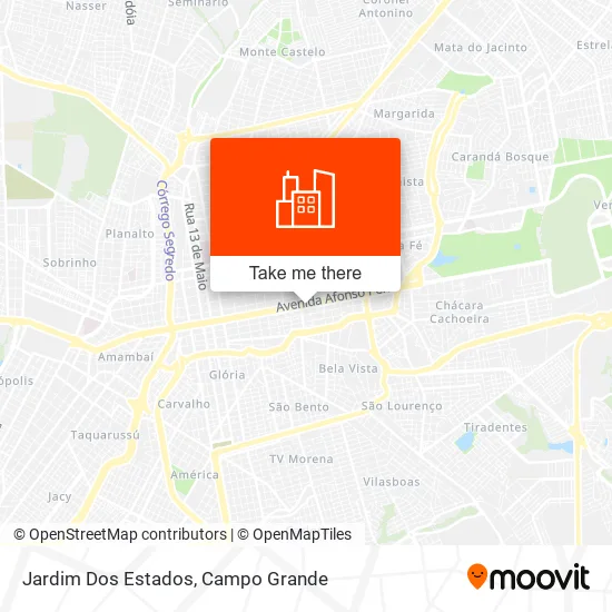Jardim Dos Estados map