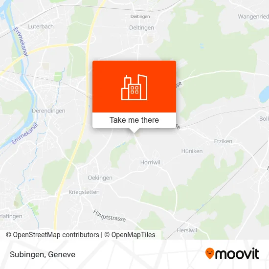 Subingen map