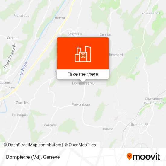 Dompierre (Vd) map