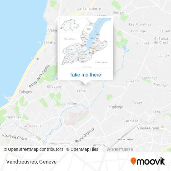 Vandoeuvres map