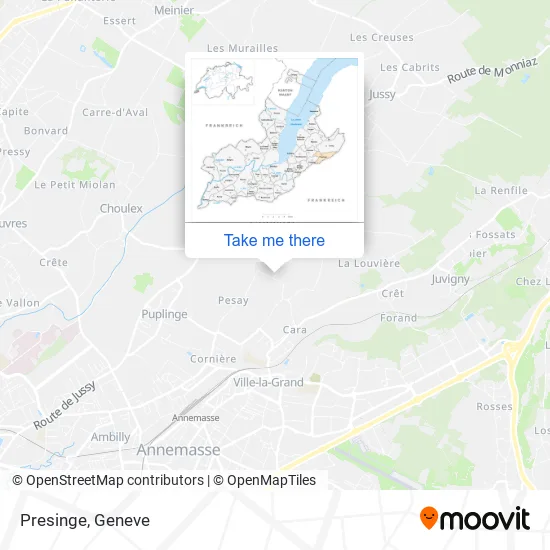 Presinge map