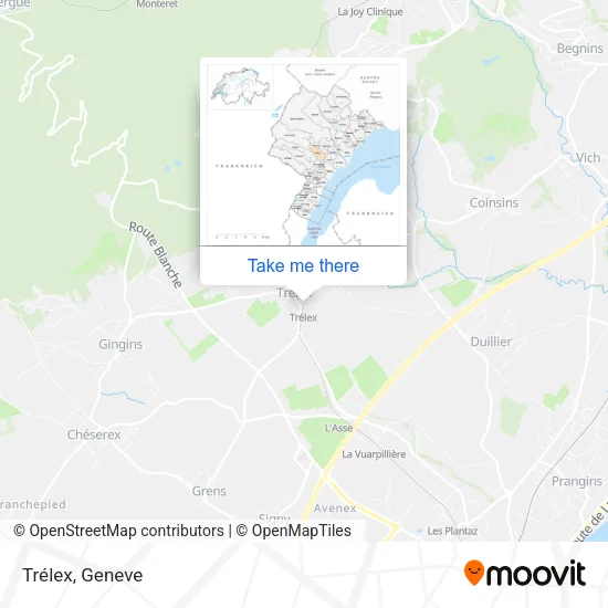 Trélex map
