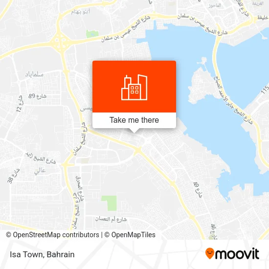 Isa Town map