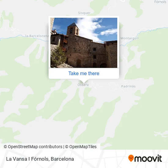 La Vansa I Fórnols map