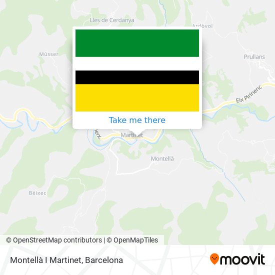 Montellà I Martinet map