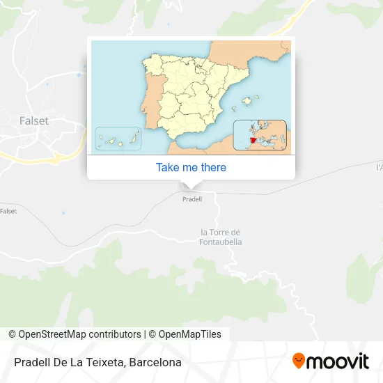 Pradell De La Teixeta map