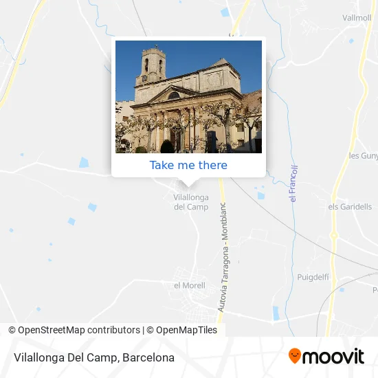 Vilallonga Del Camp map