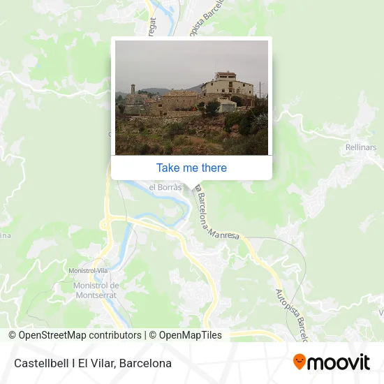 Castellbell I El Vilar map