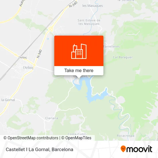 Castellet I La Gornal map