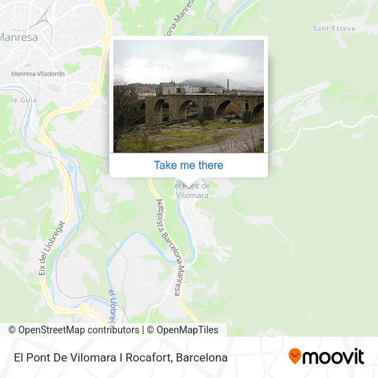 El Pont De Vilomara I Rocafort map