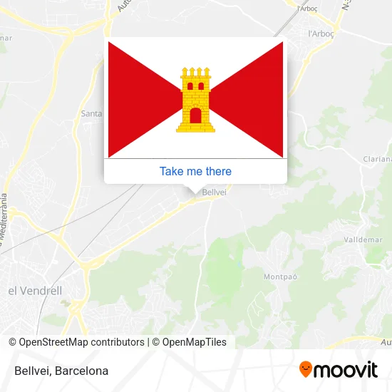 Bellvei map