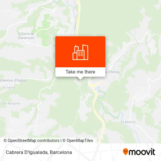 Cabrera D'Igualada map