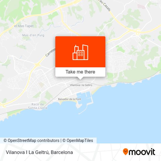 Vilanova I La Geltrú map