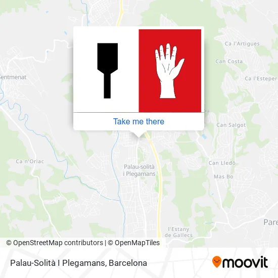 Palau-Solità I Plegamans map